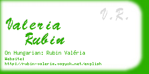 valeria rubin business card