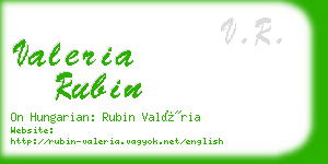 valeria rubin business card